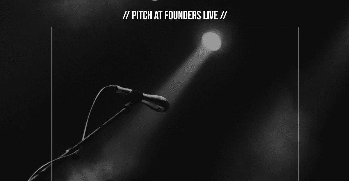Pitch for funding
