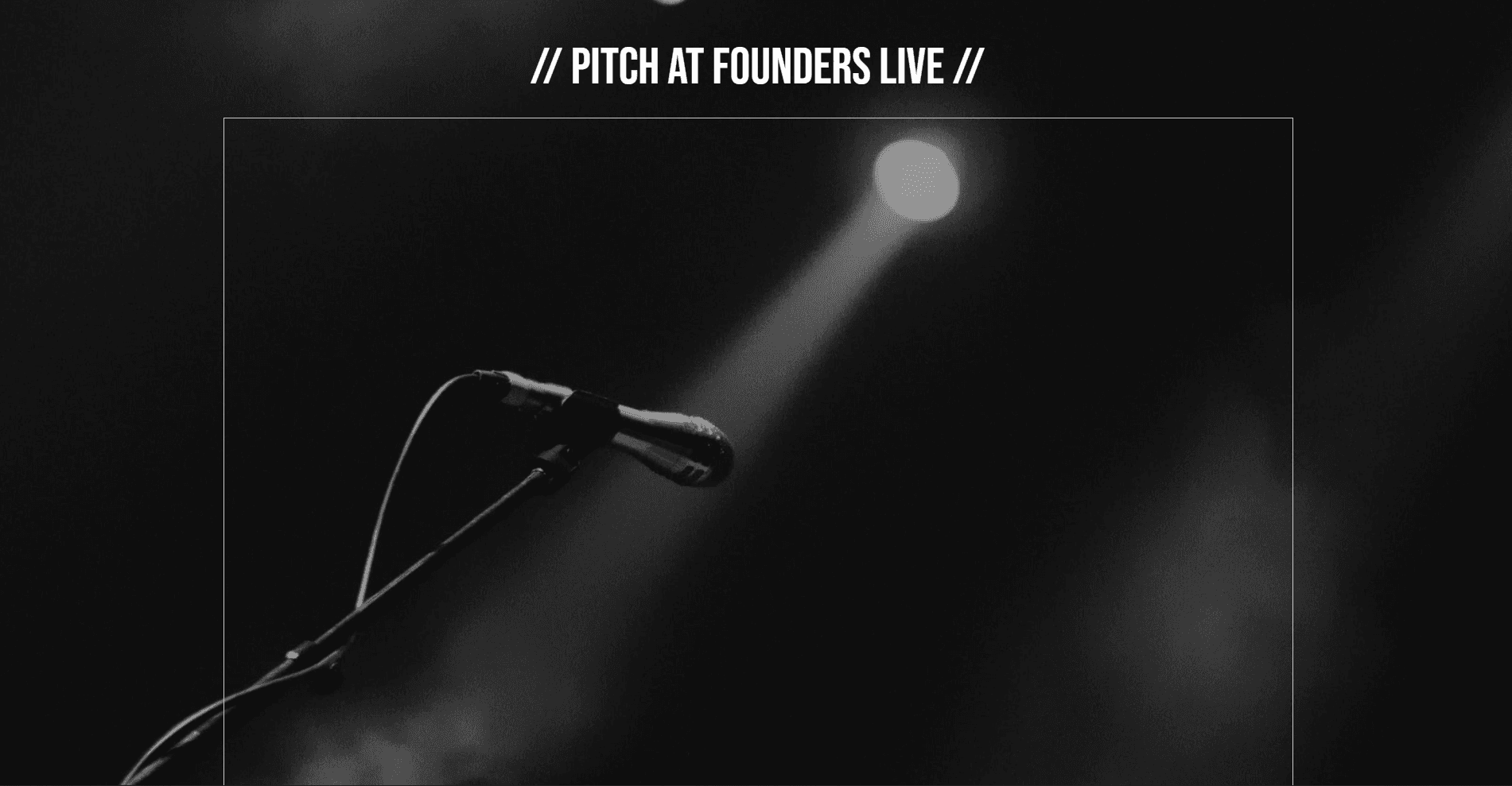 Pitch for funding